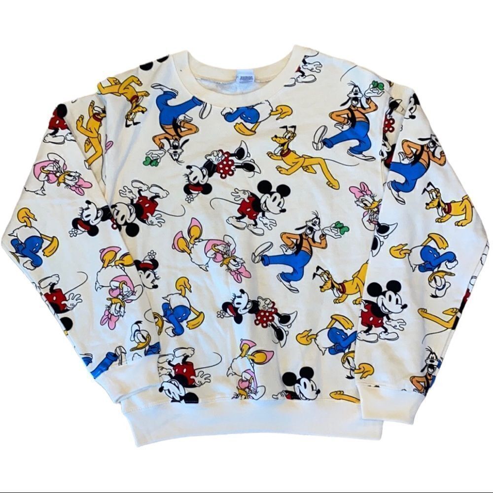 Disney Mickey Fleece Sweatshirt Size Small - Picture 2 of 10